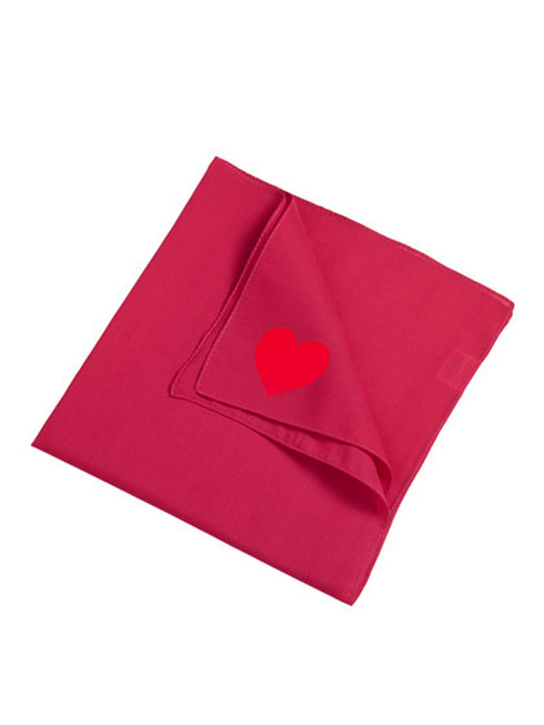 Scarf PBK Heart Neon Red Velvet